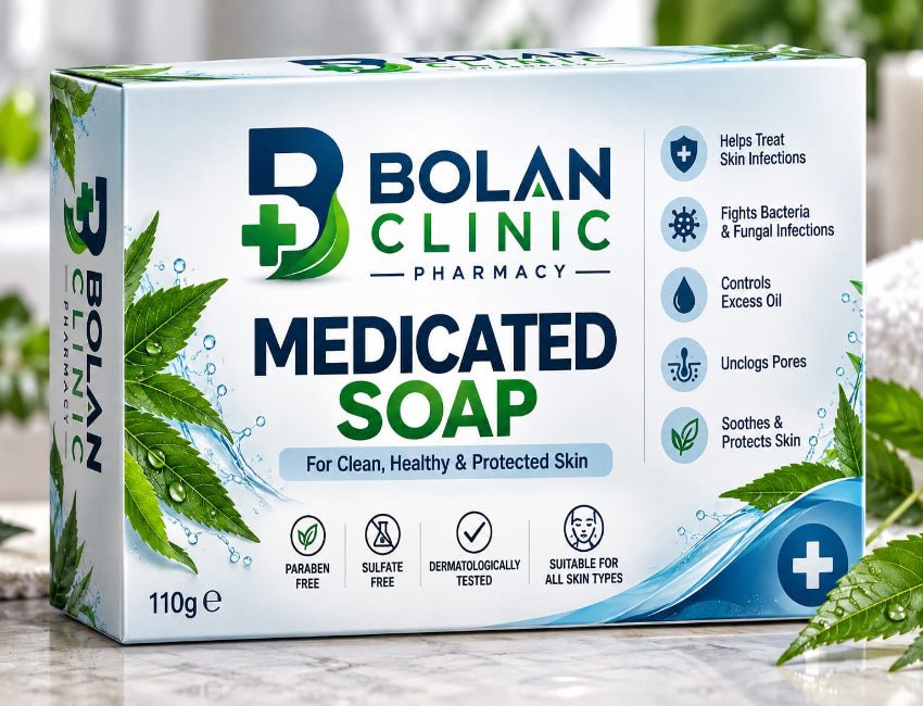 Medicated Soap - Supports a cleaner-looking skin surface - Bolan Clinic