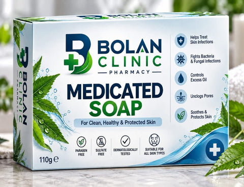 Medicated Soap - Supports a cleaner-looking skin surface - Bolan Clinic