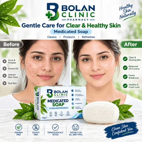 Medicated Soap - Supports a Cleaner-Looking Skin Surface - Bolan Clinic