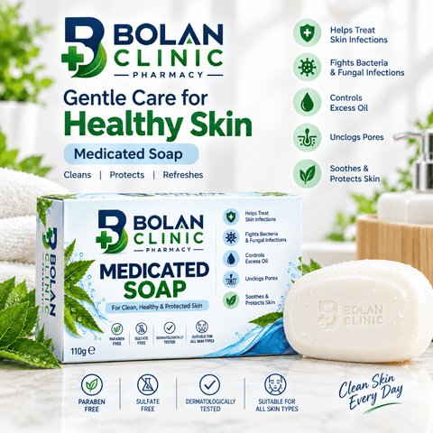 Medicated Soap - Supports a Cleaner-Looking Skin Surface - Bolan Clinic