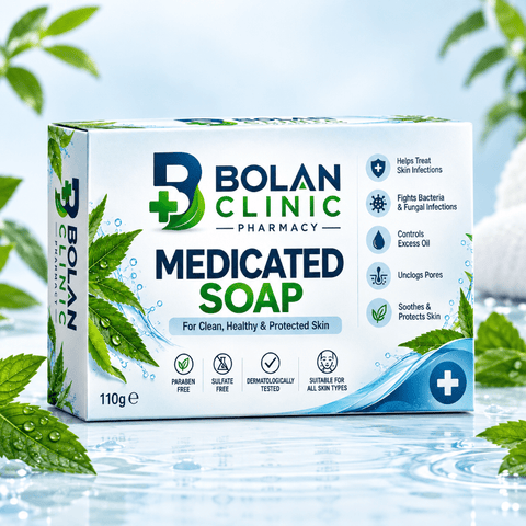 Medicated Soap - Supports a Cleaner-Looking Skin Surface - Bolan Clinic