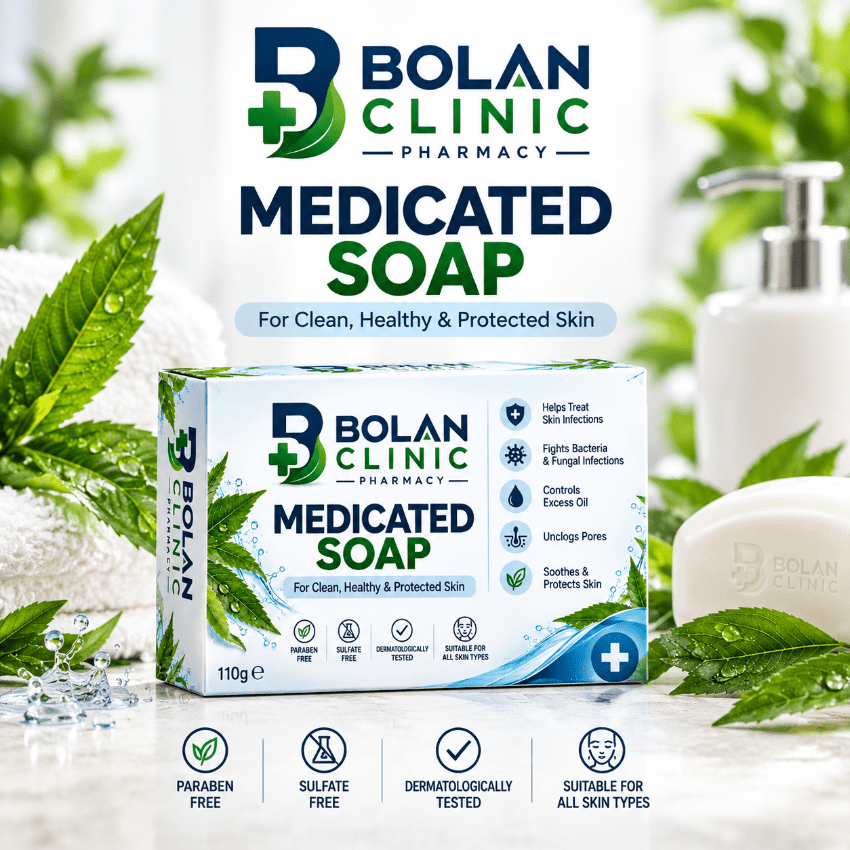Medicated Soap - Supports a Cleaner-Looking Skin Surface - Bolan Clinic