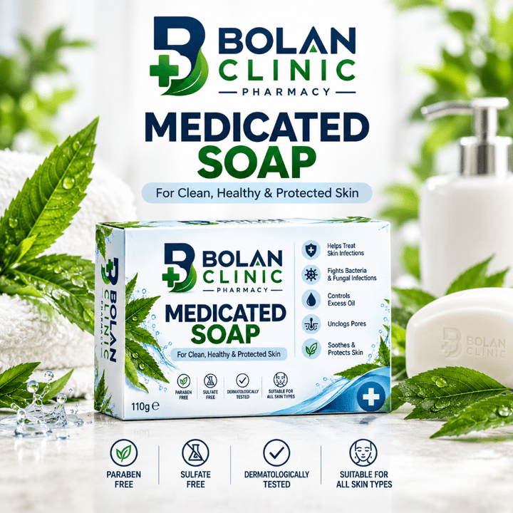 Medicated Soap - Supports a Cleaner-Looking Skin Surface - Bolan Clinic