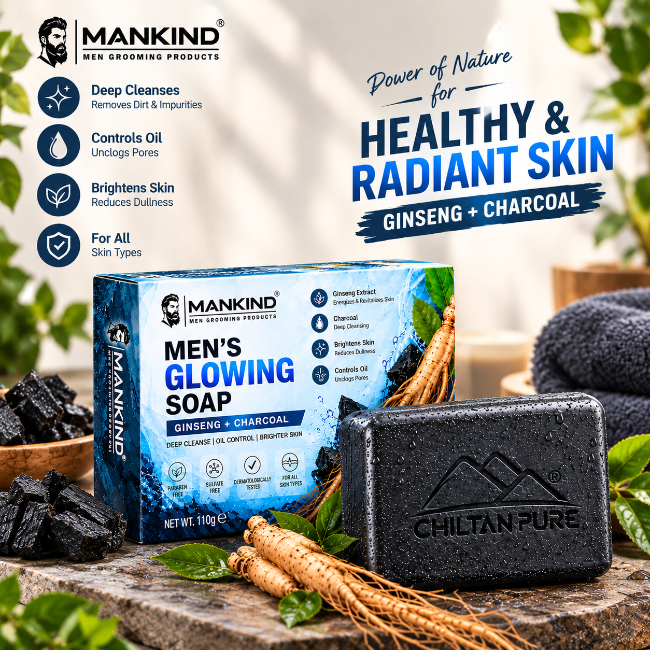 Men Glowing Soap – Deep Cleansing & Oil Control Bar - Bolan Clinic