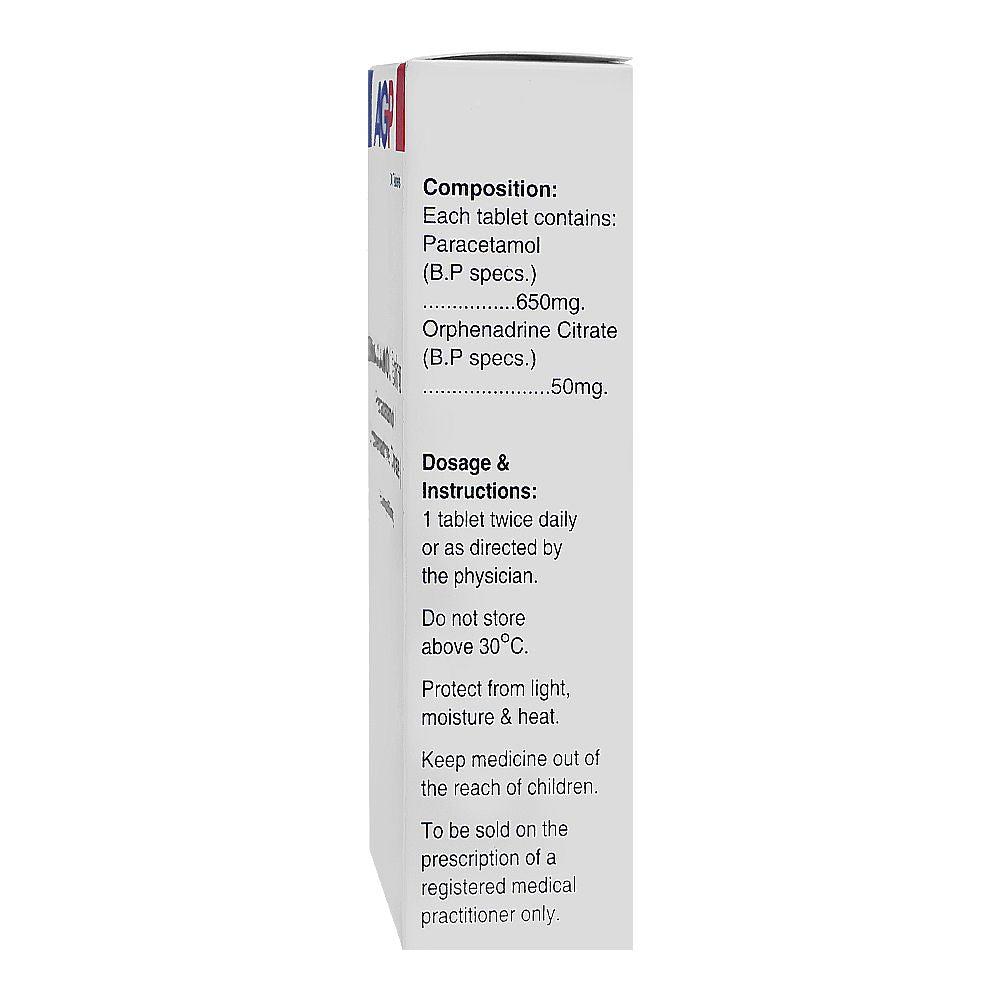 AGP Pharma Sinaxamol Extra Tablet, 650mg/50mg, 30-Pack product image 3 - Bolanclinic