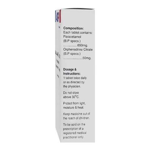 AGP Pharma Sinaxamol Extra Tablet, 650mg/50mg, 30-Pack product image 3 - Bolanclinic