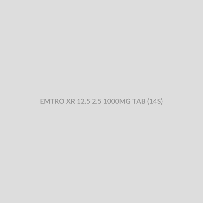 EMTRO XR 12.5 2.5 1000MG TAB (14S) - Bolan Clinic Pharmacy
