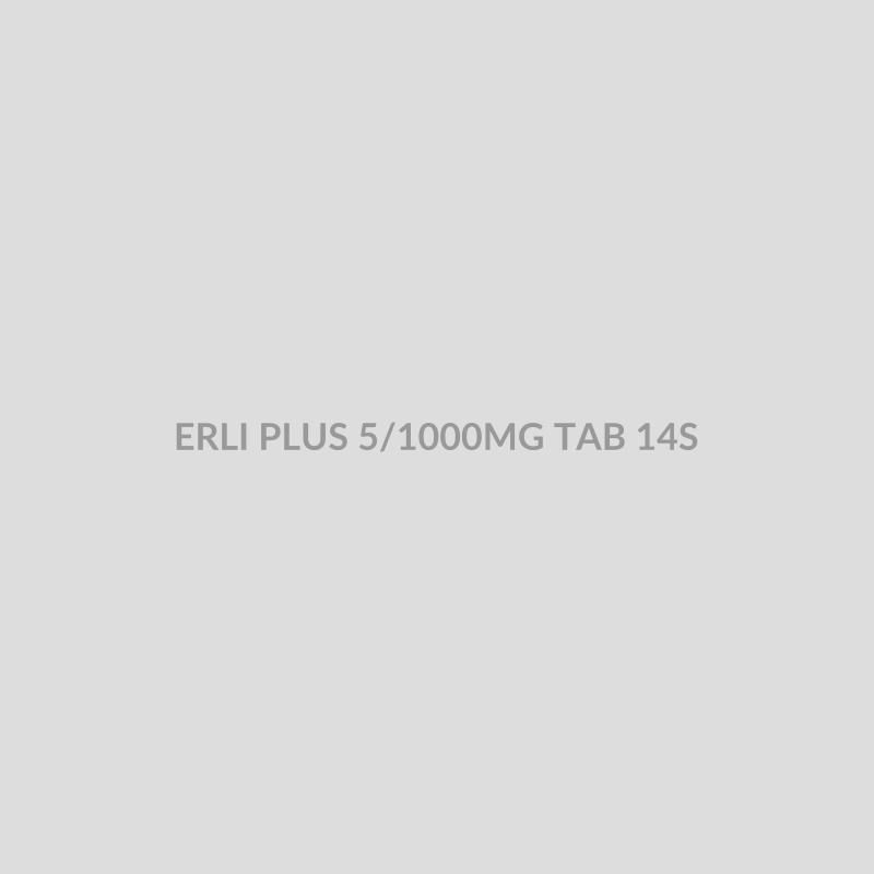 ERLI PLUS 5/1000MG TAB 14S - Bolan Clinic Pharmacy