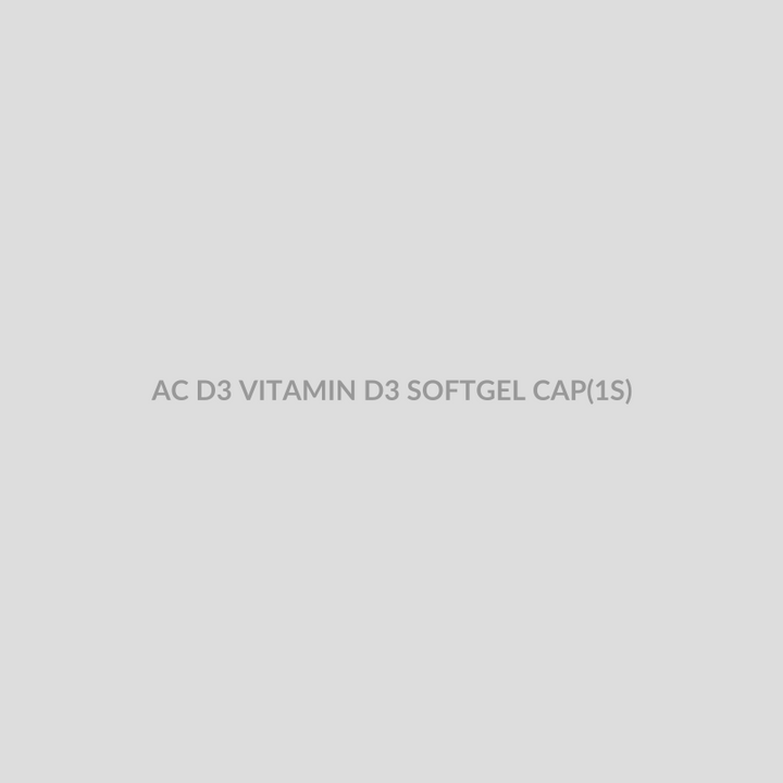 AC D3 VITAMIN D3 SOFTGEL CAP(1S) - Bolan Clinic Pharmacy