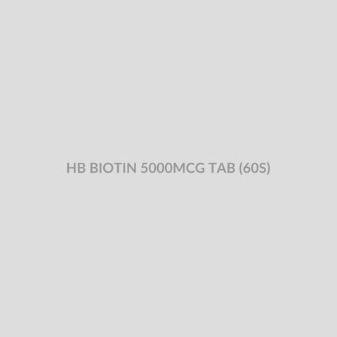 HB BIOTIN 5000MCG TAB (60S) - Bolan Clinic Pharmacy