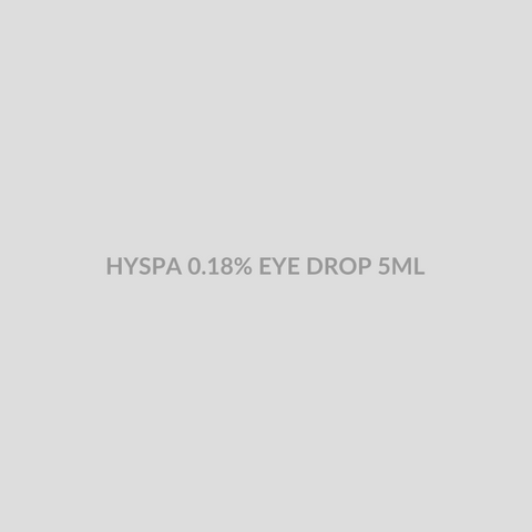 HYSPA 0.18% EYE DROP 5ML - Bolan Clinic Pharmacy