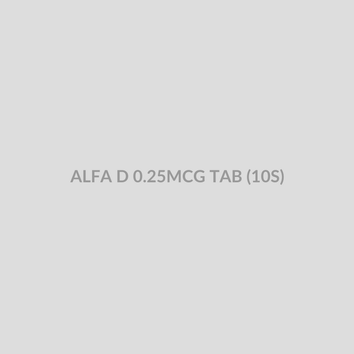 ALFA D 0.25MCG TAB (10S) - Bolan Clinic Pharmacy