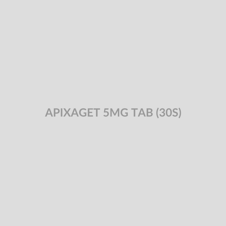 APIXAGET 5MG TAB (30S) - Bolan Clinic Pharmacy