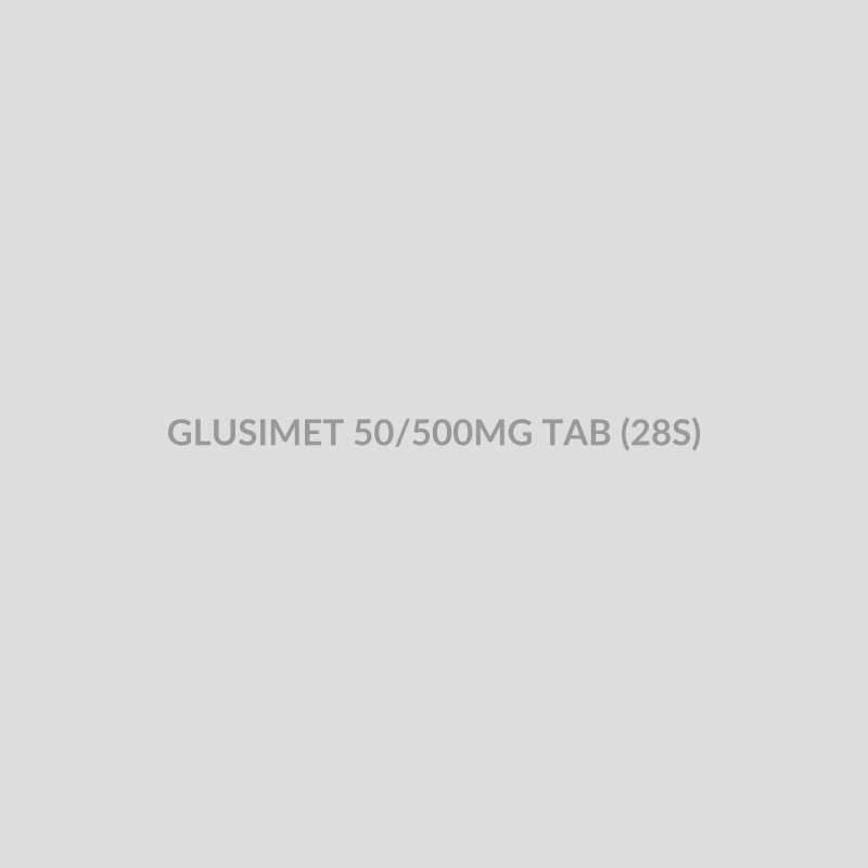 GLUSIMET 50/500MG TAB (28S) - Bolan Clinic Pharmacy