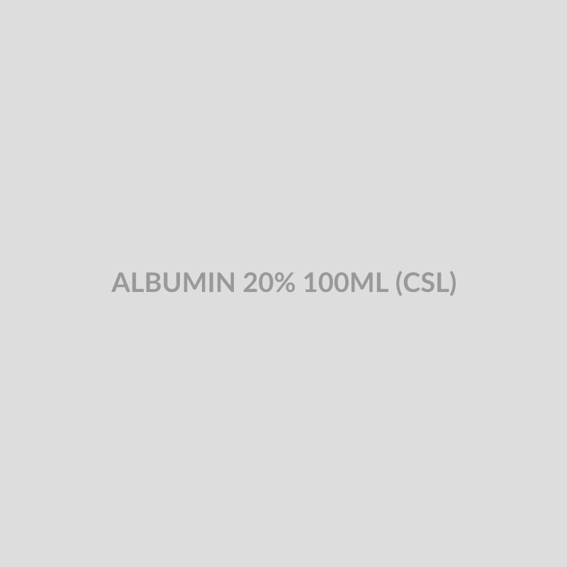 ALBUMIN 20% 100ML (CSL) - Bolan Clinic Pharmacy