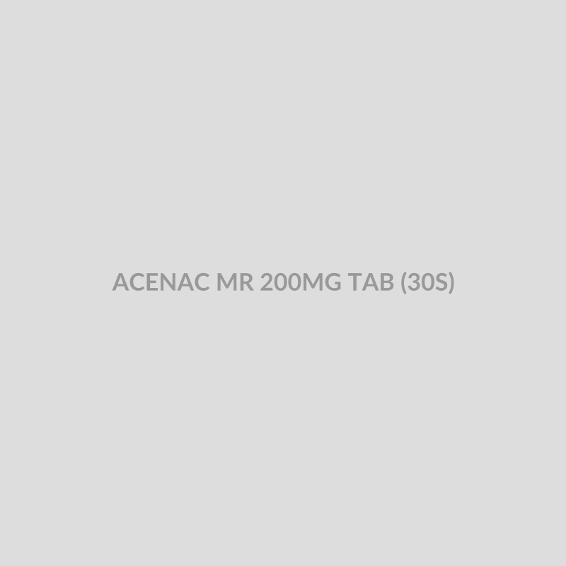 ACENAC MR 200MG TAB (30S) - Bolan Clinic Pharmacy