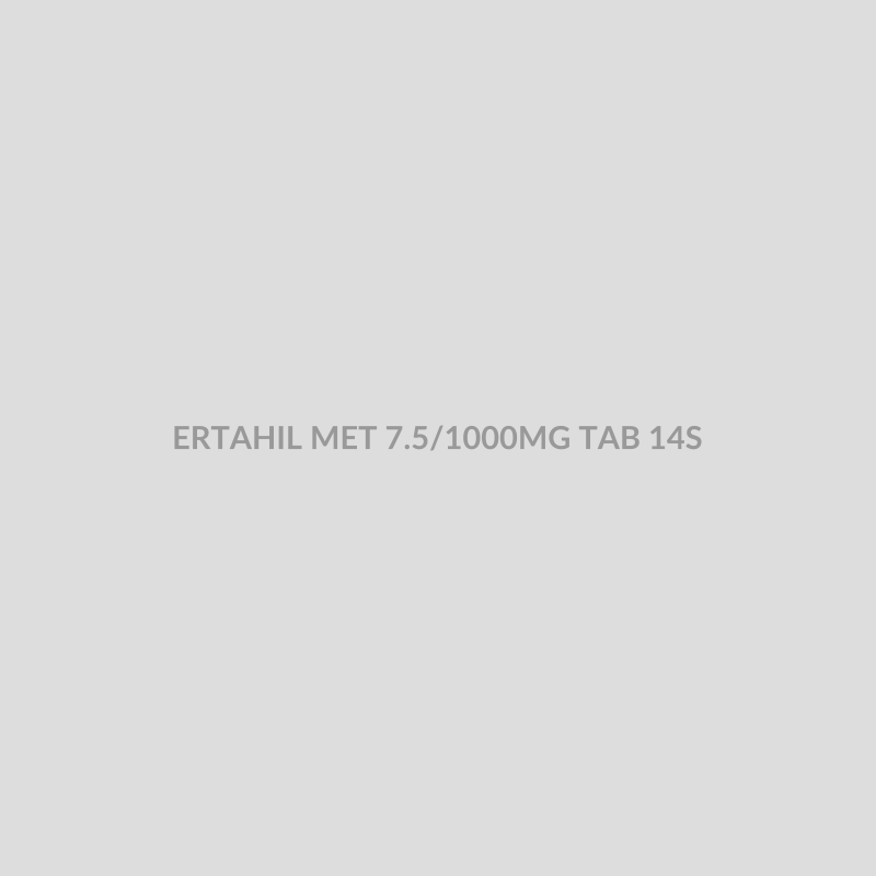 ERTAHIL MET 7.5/1000MG TAB 14S - Bolan Clinic Pharmacy