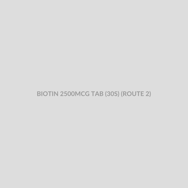 BIOTIN 2500MCG TAB (30S) (ROUTE 2) - Bolan Clinic Pharmacy