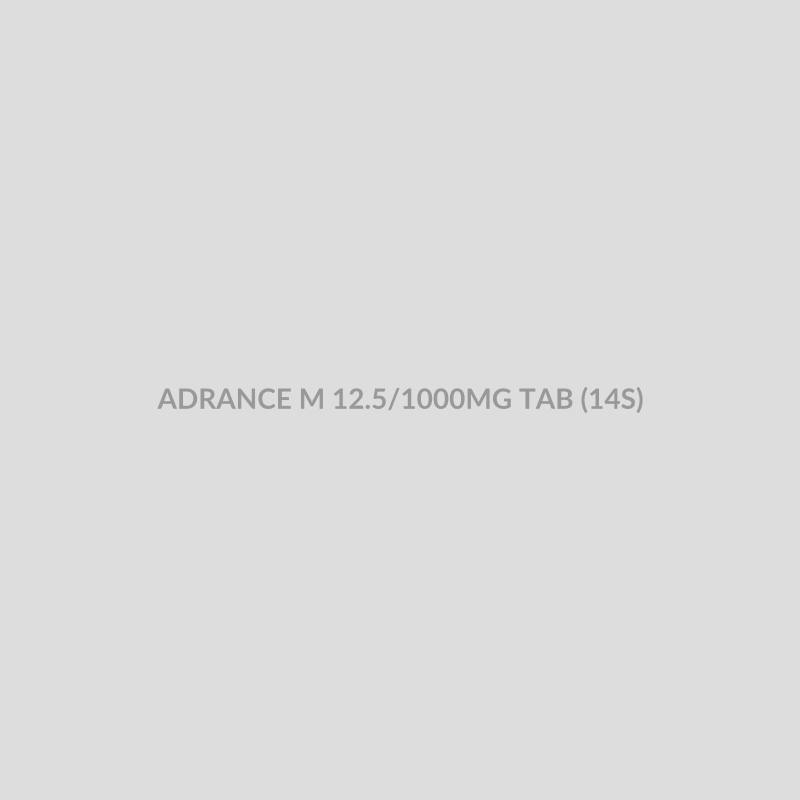 ADRANCE M 12.5/1000MG TAB (14S) - Bolan Clinic Pharmacy