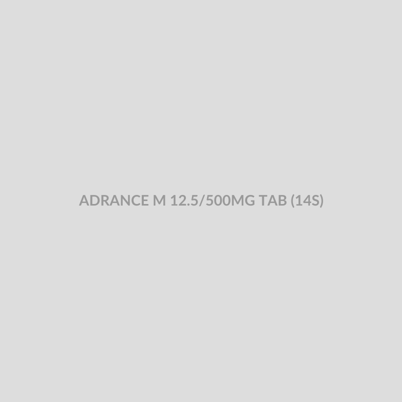 ADRANCE M 12.5/500MG TAB (14S) - Bolan Clinic Pharmacy