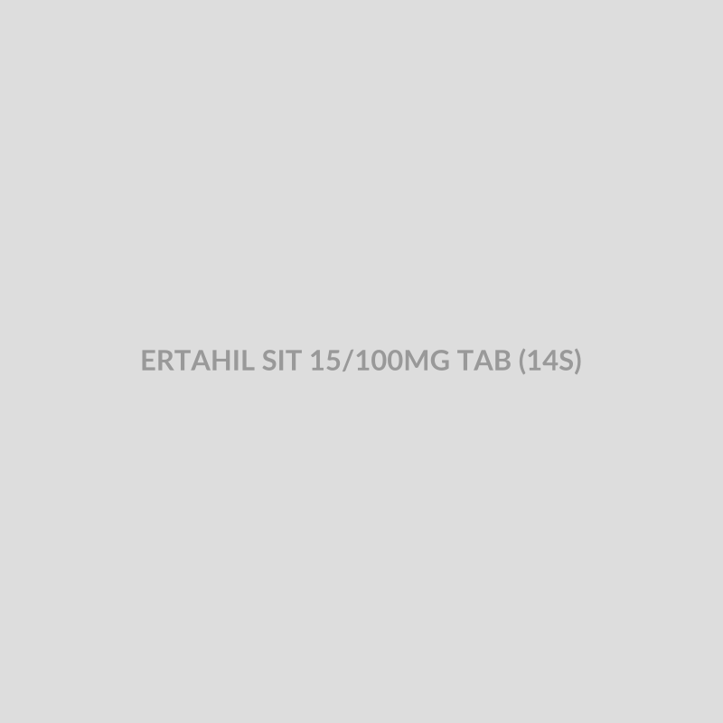 ERTAHIL SIT 15/100MG TAB (14S) - Bolan Clinic Pharmacy