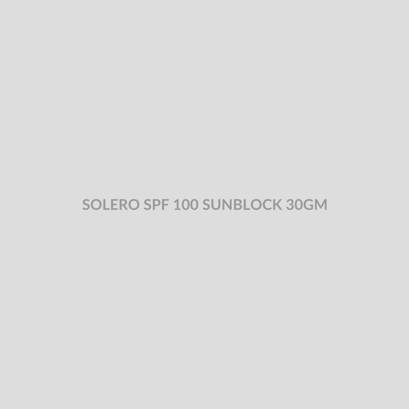 SOLERO SPF 100 SUNBLOCK 30GM - Bolan Clinic Pharmacy
