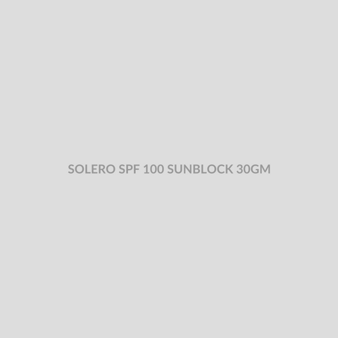 SOLERO SPF 100 SUNBLOCK 30GM - Bolan Clinic Pharmacy