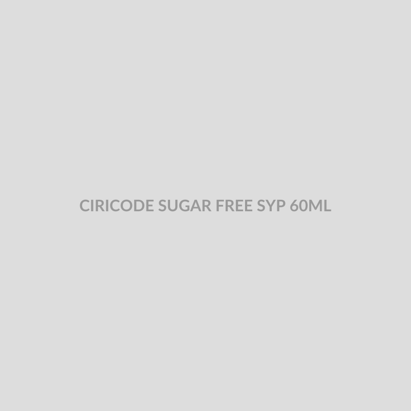 CIRICODE SUGAR FREE SYP 60ML - Bolan Clinic Pharmacy