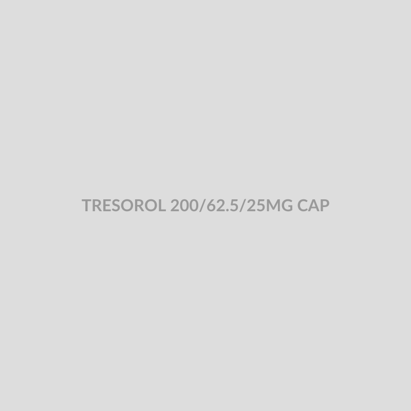 TRESOROL 200/62.5/25MG CAP - Bolan Clinic Pharmacy