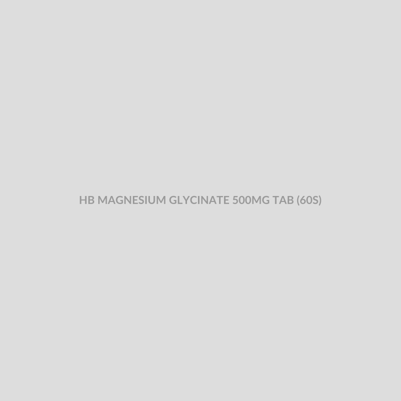 HB MAGNESIUM GLYCINATE 500MG TAB (60S) - Bolan Clinic Pharmacy