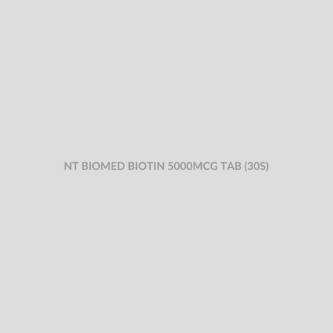 NT BIOMED BIOTIN 5000MCG TAB (30S) - Bolan Clinic Pharmacy
