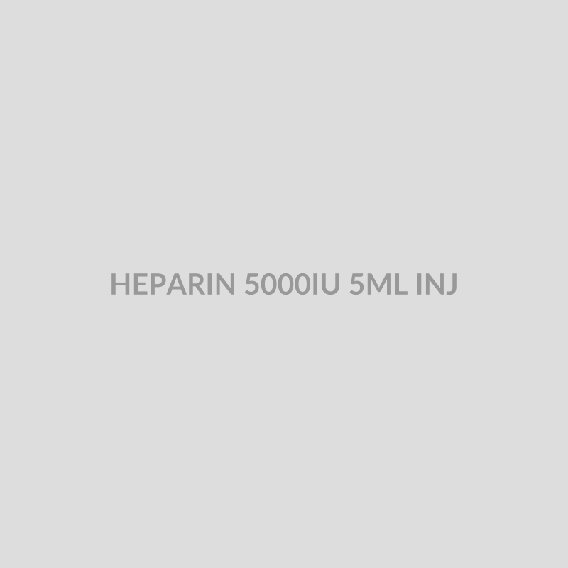 HEPARIN 5000IU 5ML INJ - Bolan Clinic Pharmacy