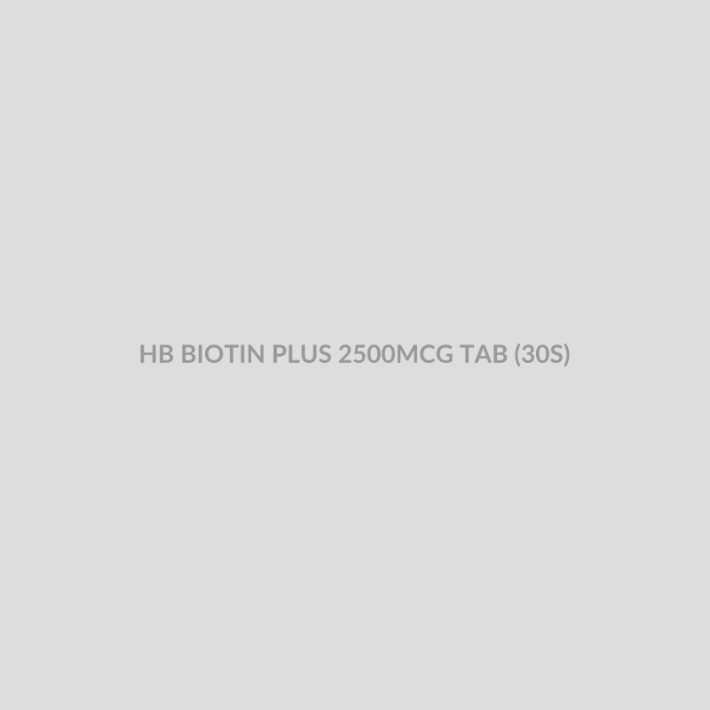 HB BIOTIN PLUS 2500MCG TAB (30S) - Bolan Clinic Pharmacy