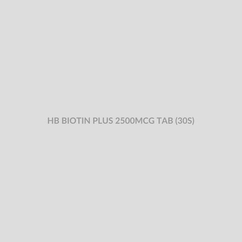 HB BIOTIN PLUS 2500MCG TAB (30S) - Bolan Clinic Pharmacy