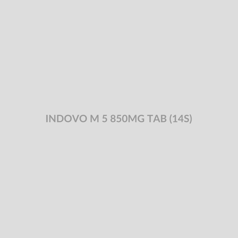 INDOVO M 5 850MG TAB (14S) - Bolan Clinic Pharmacy
