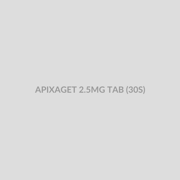 APIXAGET 2.5MG TAB (30S) - Bolan Clinic Pharmacy