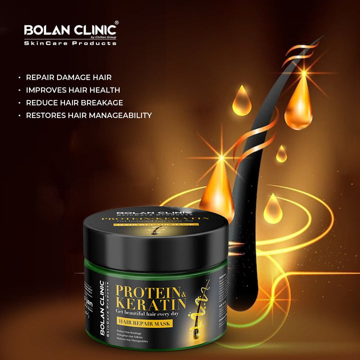 Bolan Clinic Protein and Keratin Hair Mask for shine, smoothness and manageability